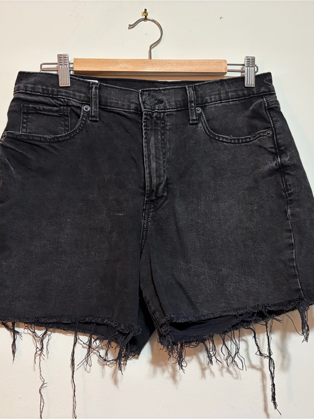 Gap Black Frayed Hem Women's Denim Shorts